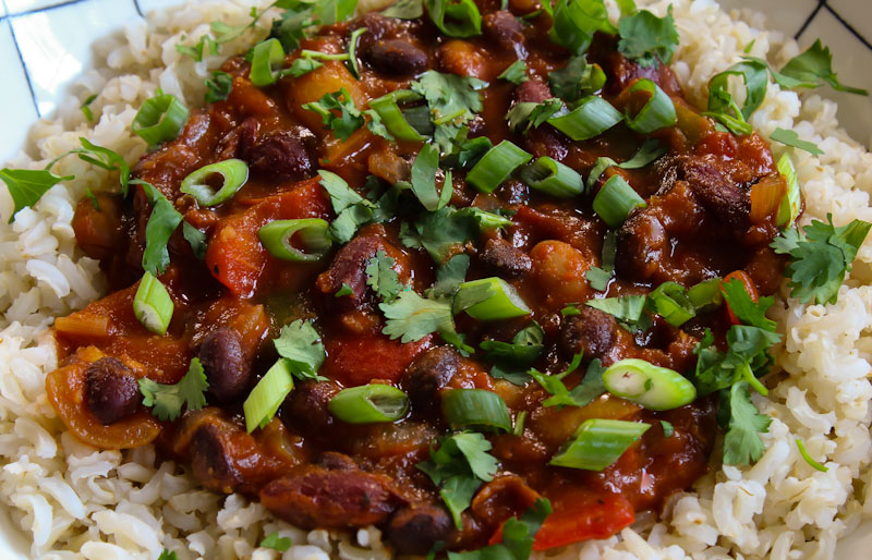 Vegan Chilli and Rice