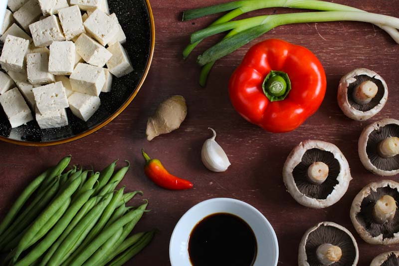 Tofu Stir-Fry Ingredients