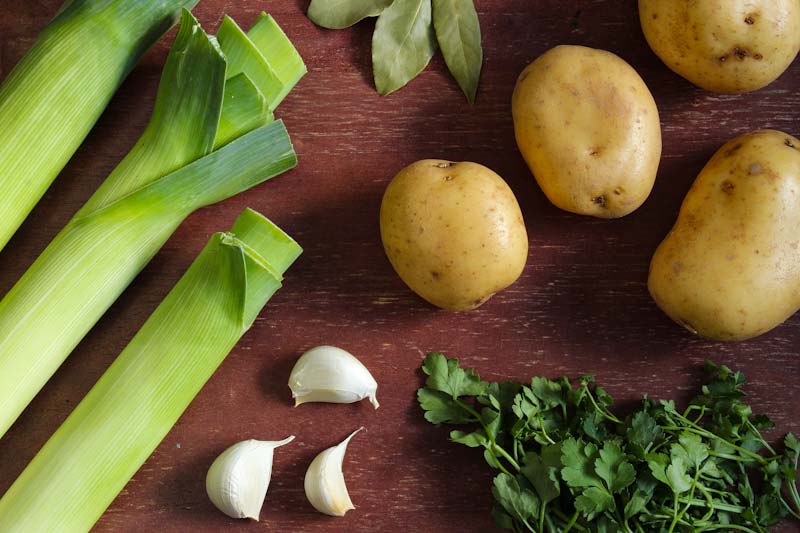 Vegan Leek and Potato Soup Ingredients