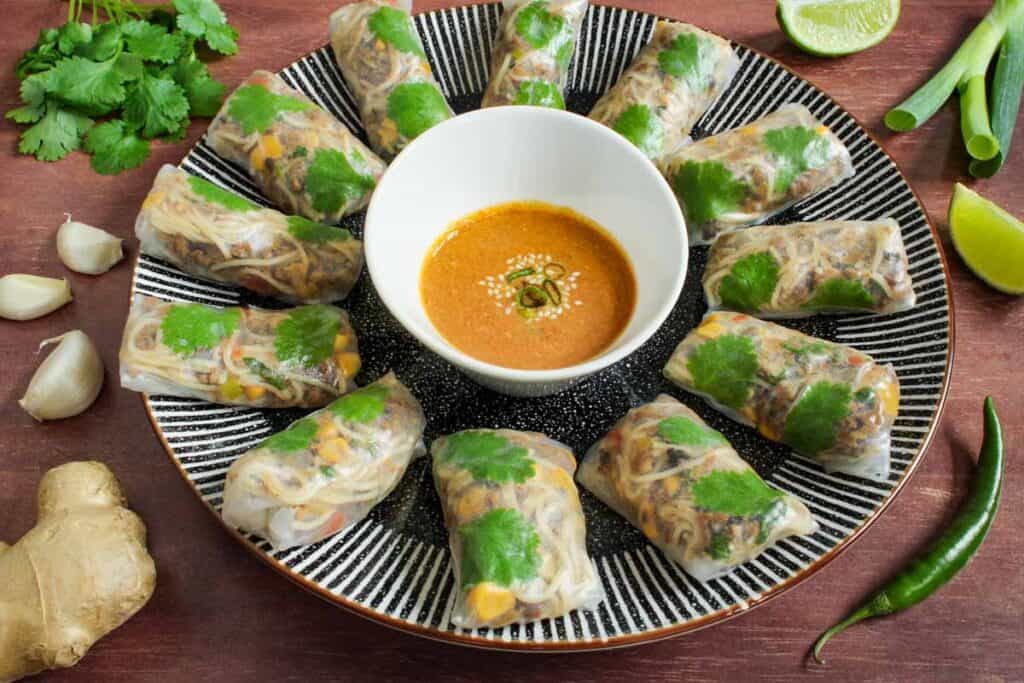 Vegan Rice Paper Rolls (Vietnamese Spring Rolls) The Pesky Vegan