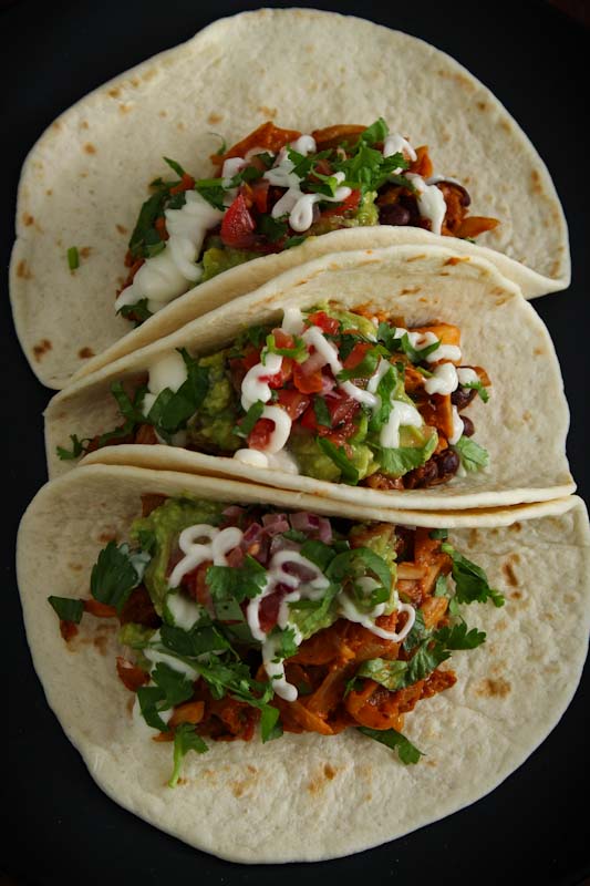Easy Vegan Tacos Overhead