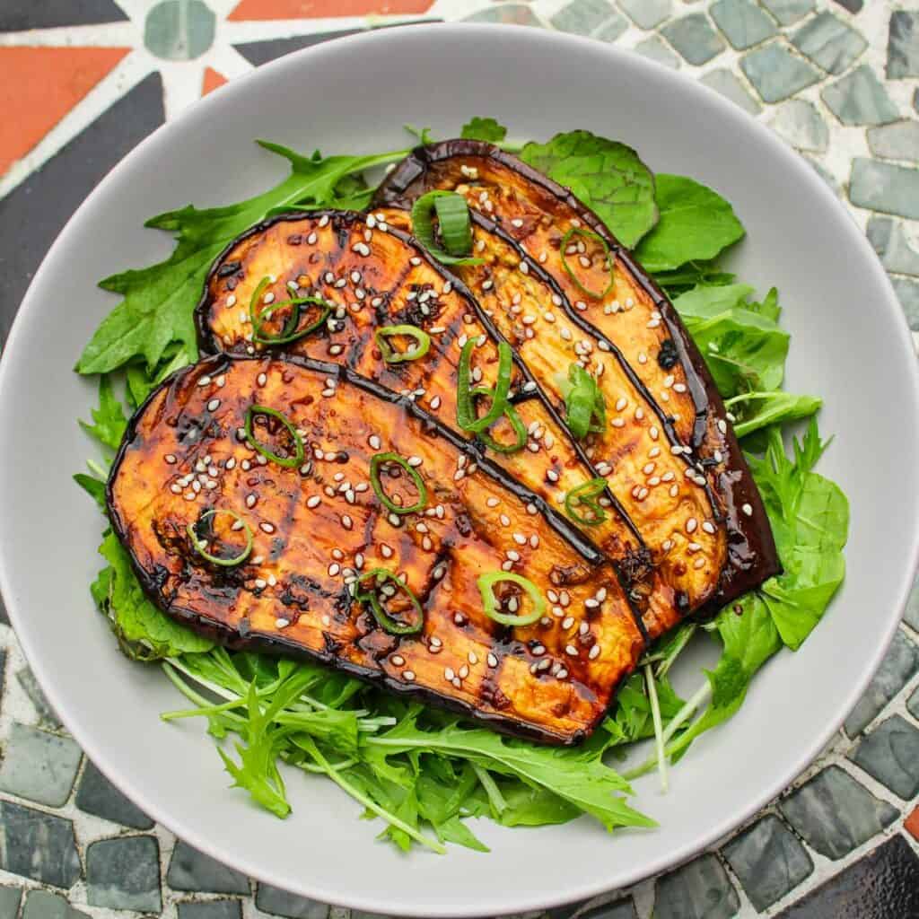 Teriyaki Grilled Aubergine (Eggplant Vegan & GF) The Pesky Vegan