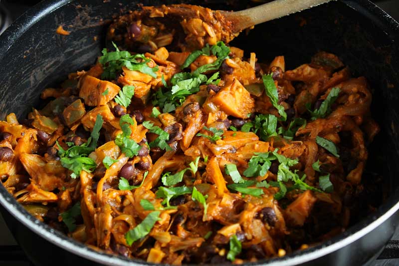 Vegan Jackfruit Black Bean Taco Filling