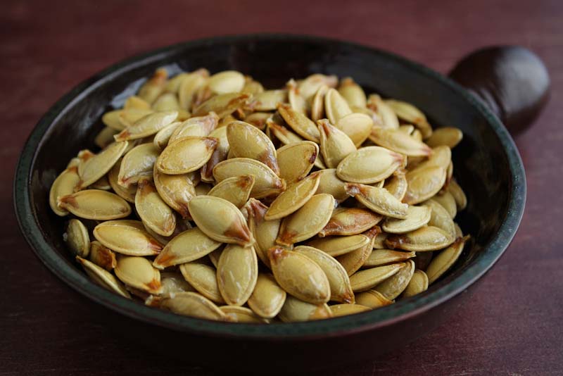 Roasted Pumpkin Seeds in Bowl