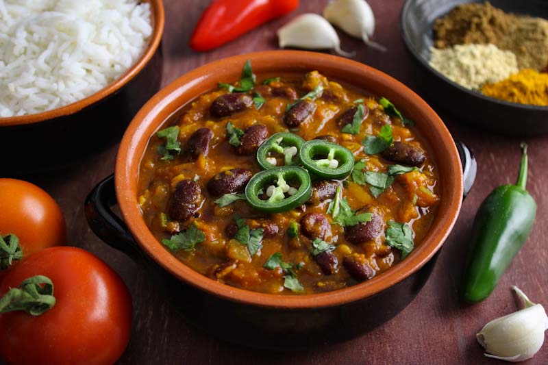 Vegan Rajma Masala with Rice