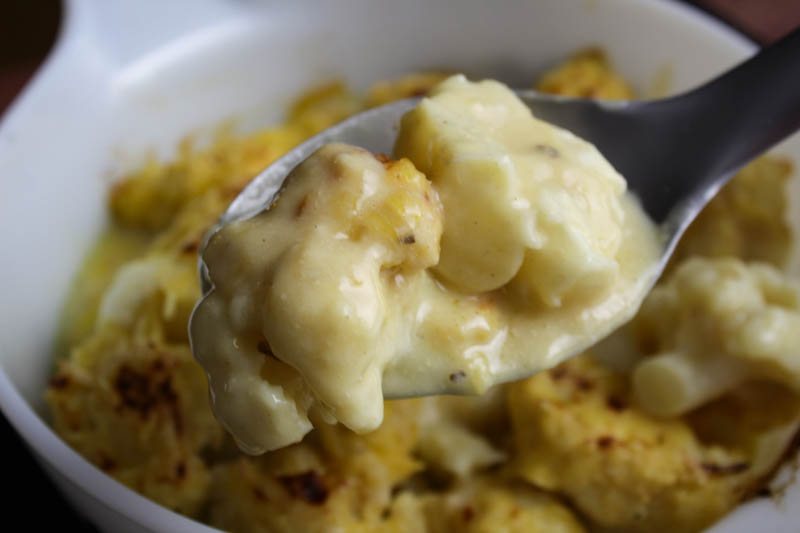 Creamy Vegan Cauliflower Cheese Spoon