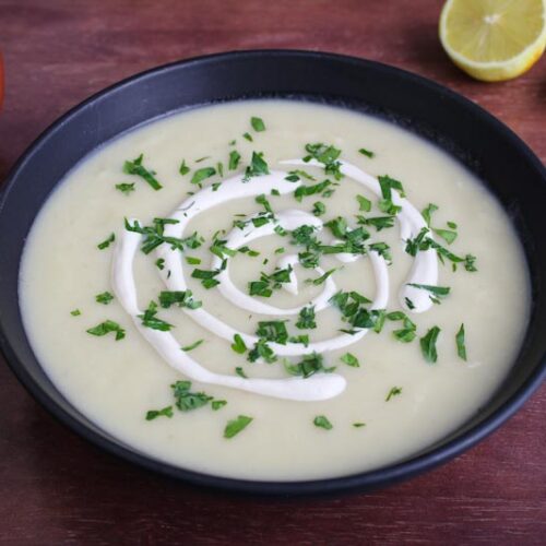 Dairy-Free Celeriac Soup with Cashew Cream and Parsley