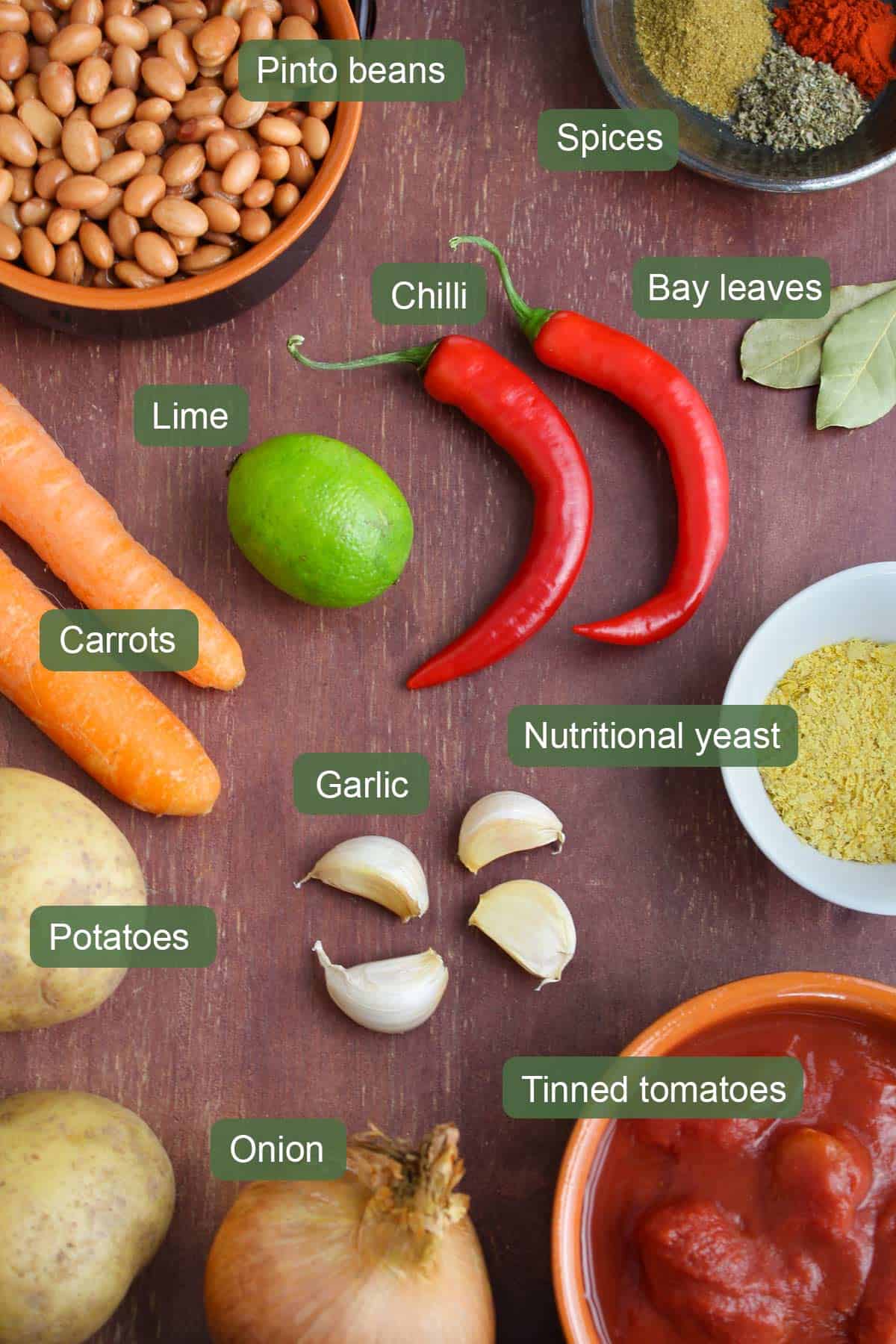 List of Ingredients to Make Pinto Bean Soup
