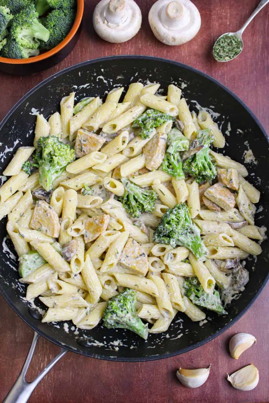 Creamy Vegan Pasta with Tempeh and Tarragon Sauce The Pesky Vegan