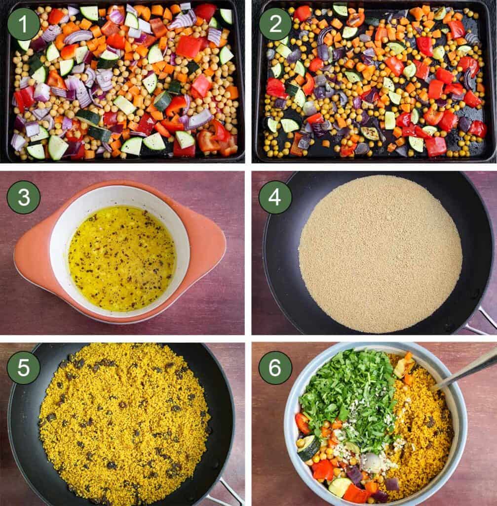 Moroccan Couscous with Chickpeas and Roasted Veg - The Pesky Vegan