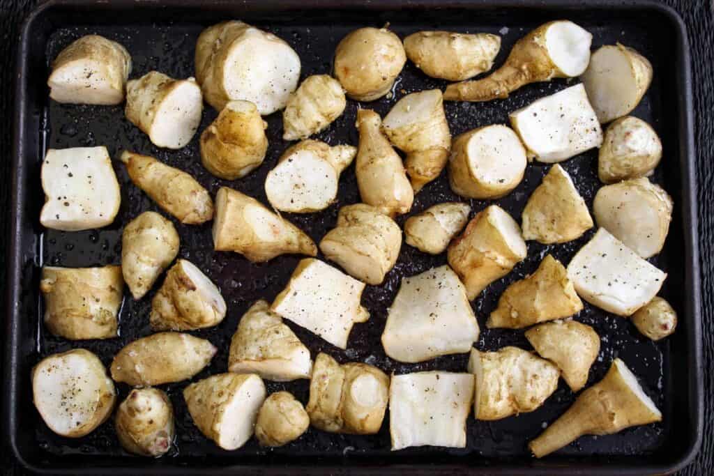 Roasted Jerusalem Artichokes (Sunchokes) The Pesky Vegan