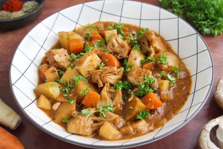 Vegan 'Beef' Stew with Jackfruit and Potatoes (GF) The Pesky Vegan