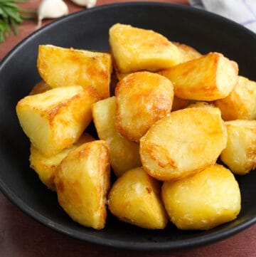 Vegan Roast Potatoes in Bowl