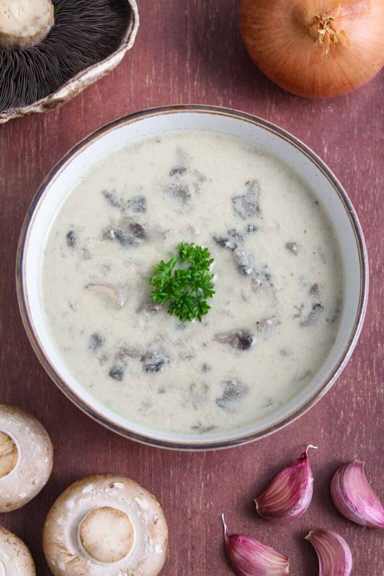 Vegan Cream of Mushroom Soup (GlutenFree) The Pesky Vegan