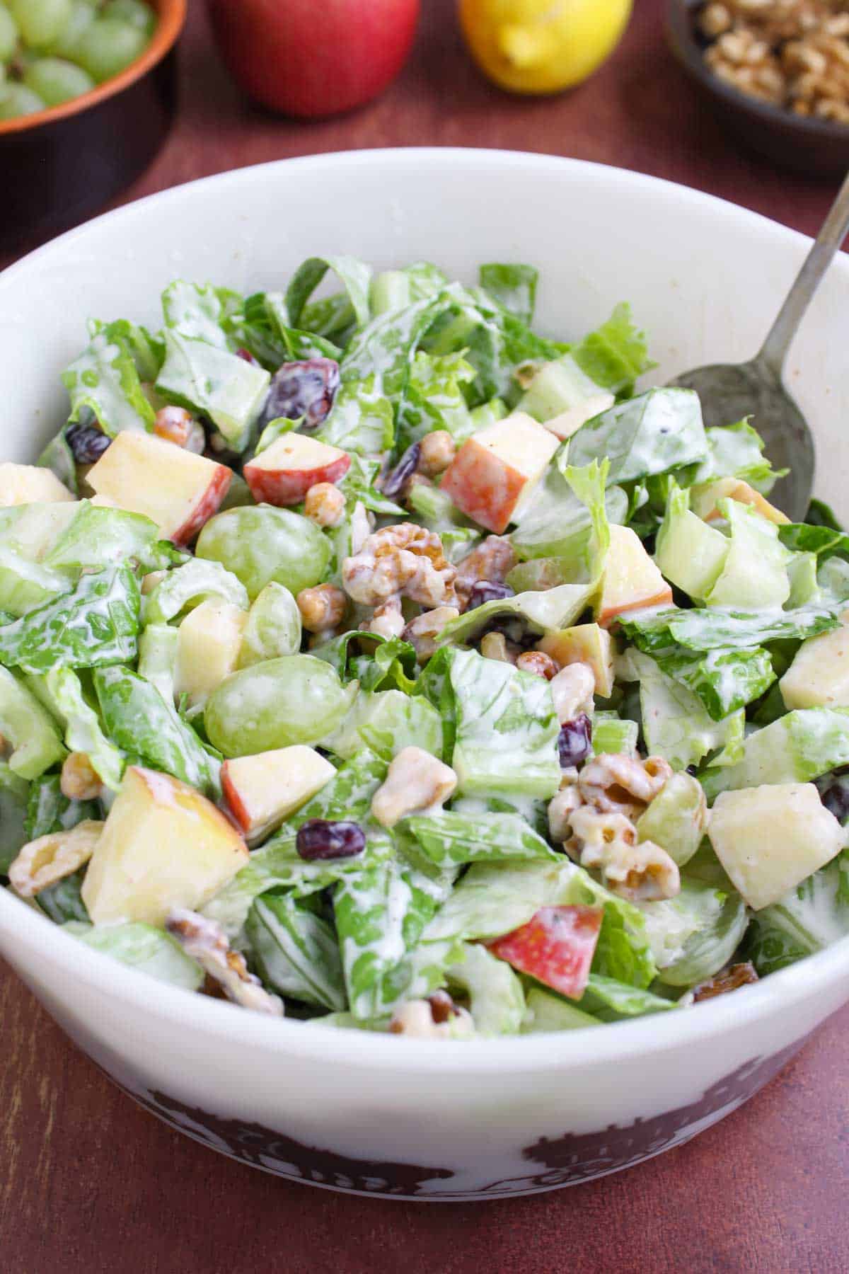 Dairy-Free Waldorf Salad with Vegan Yoghurt Dressing