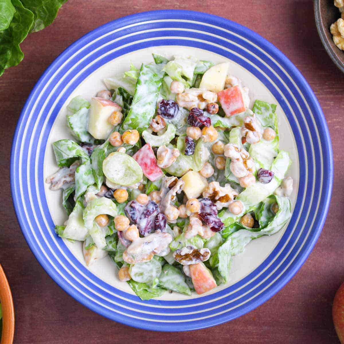 Vegan Waldorf Salad with Roasted Chickpeas - The Pesky Vegan