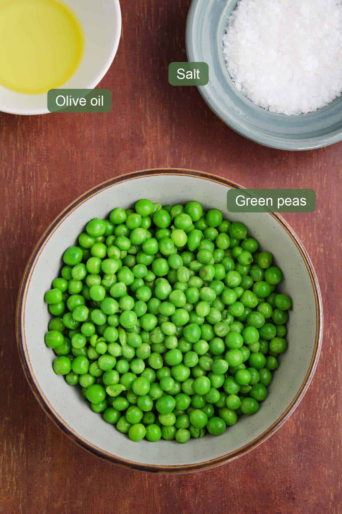 List of Ingredients to Make Roasted Peas Recipe