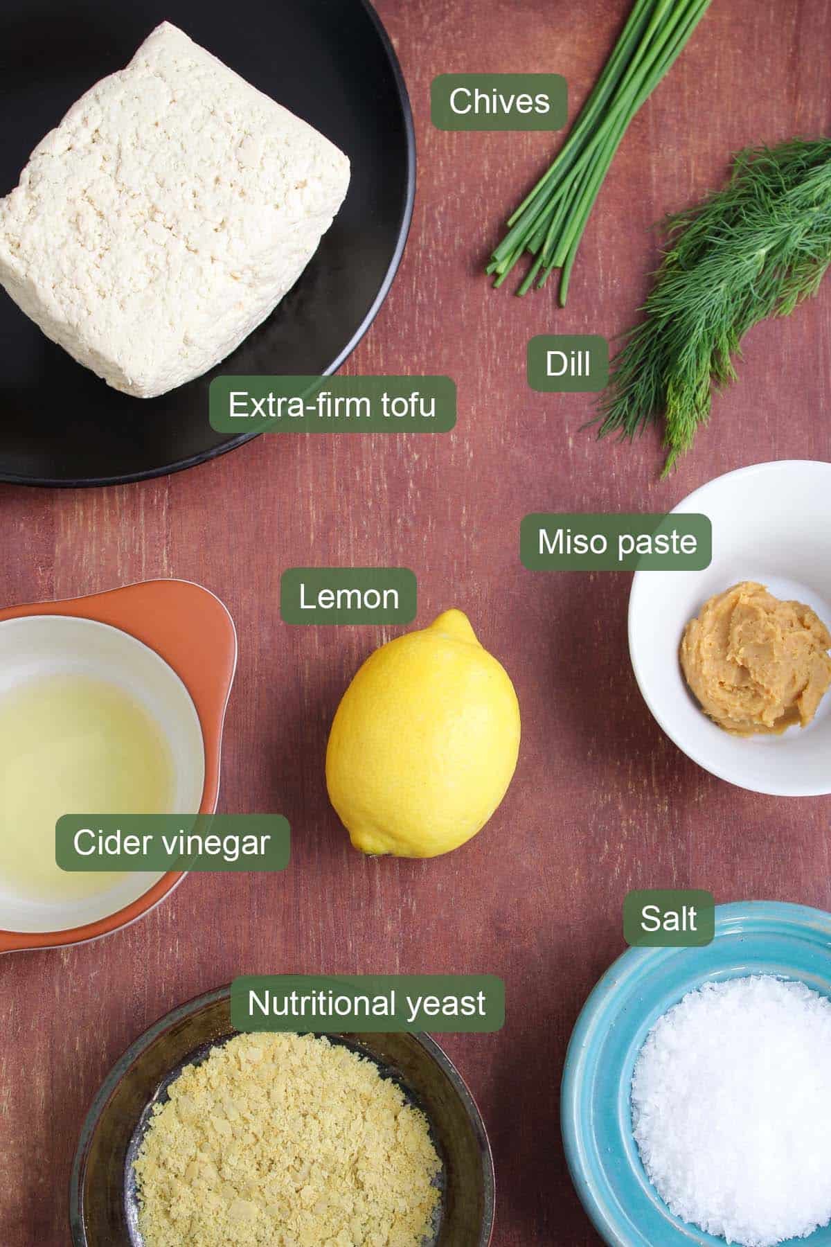 List of Ingredients to Make Tofu Cream Cheese