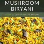 Homemade Mushroom Biryani Rice Pin