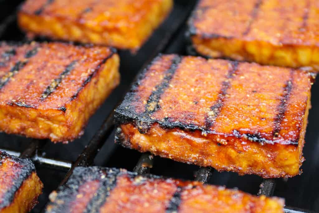 Meaty Grilled Tempeh with SesameLime Marinade The Pesky Vegan