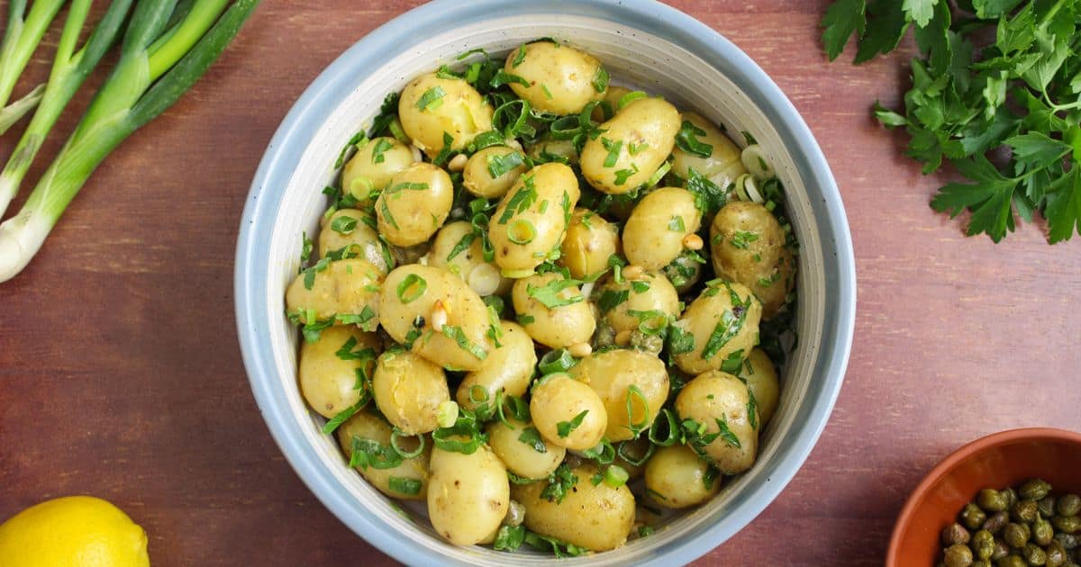 Zingy Vegan Potato Salad (Mayo-Free) - The Pesky Vegan