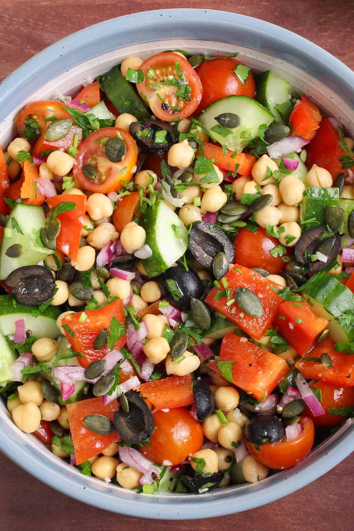 Vegan Chickpea Salad Close-Up