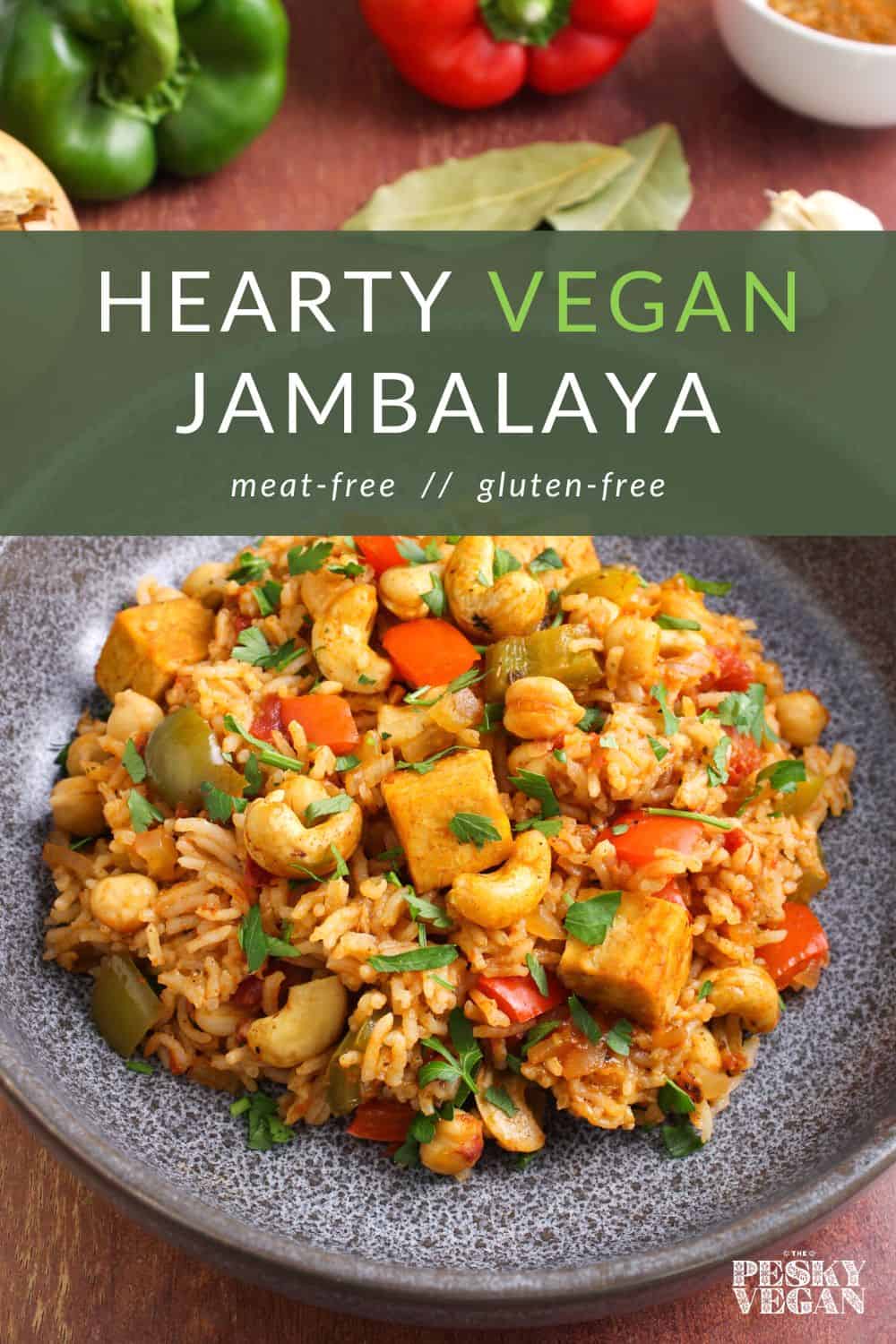 Vegan Jambalaya (Hearty MeatFree Recipe) The Pesky Vegan