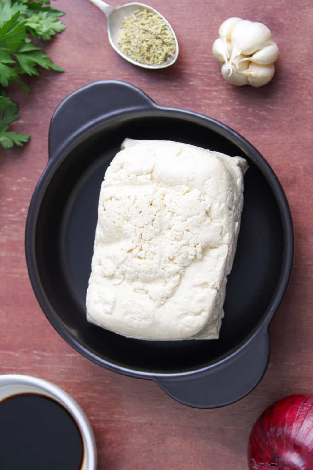 Braised Tofu in Red Wine - The Pesky Vegan