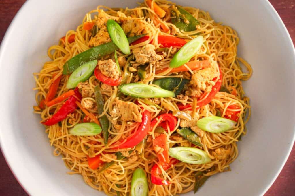 Vegan Singapore noodles recipe